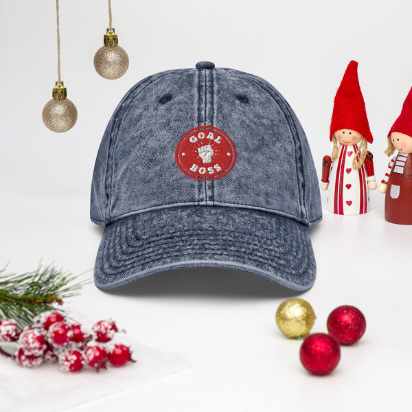 “GOAL BOSS” Vintage Cap - The Ultimate Accessory for Achievers | Vintage Cotton Twill Cap